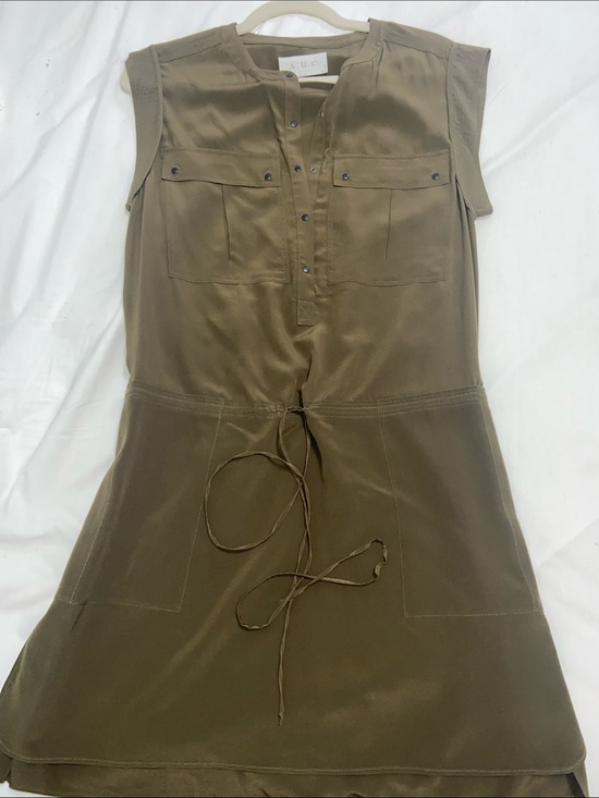 A.L.C. Dresses & Skirts - A.L.C. Olive Green Sleeveless Tie-Waist Mini Dress